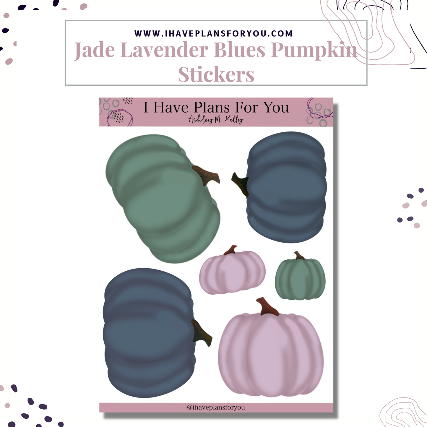 Jade Lavender Blues Cozy Corner Sticker Set
