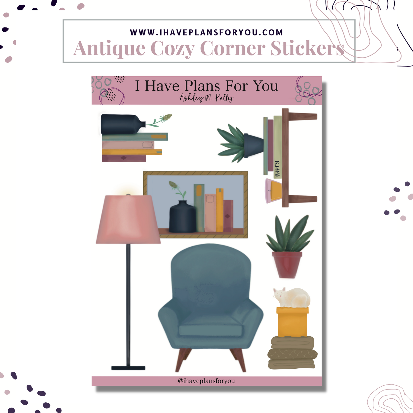 Antique Cozy Corner Deco Sticker Set