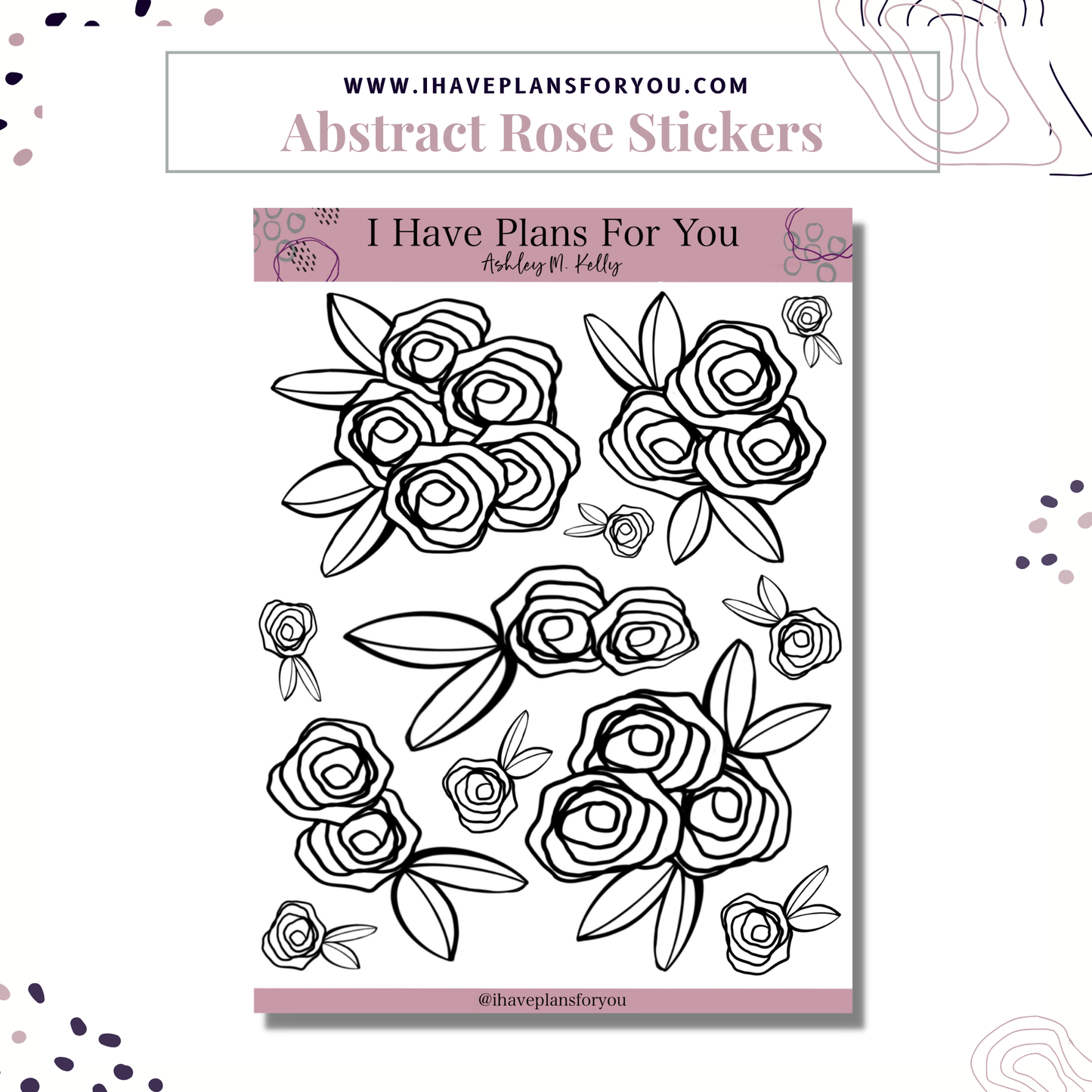 Abstract Moths and Moods Sticker Set