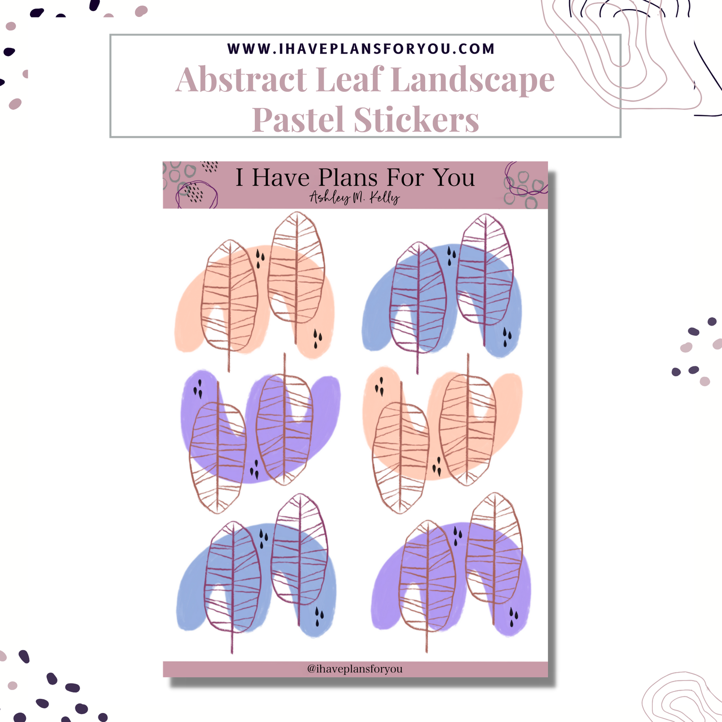 Abstract Moths and Moods Sticker Set