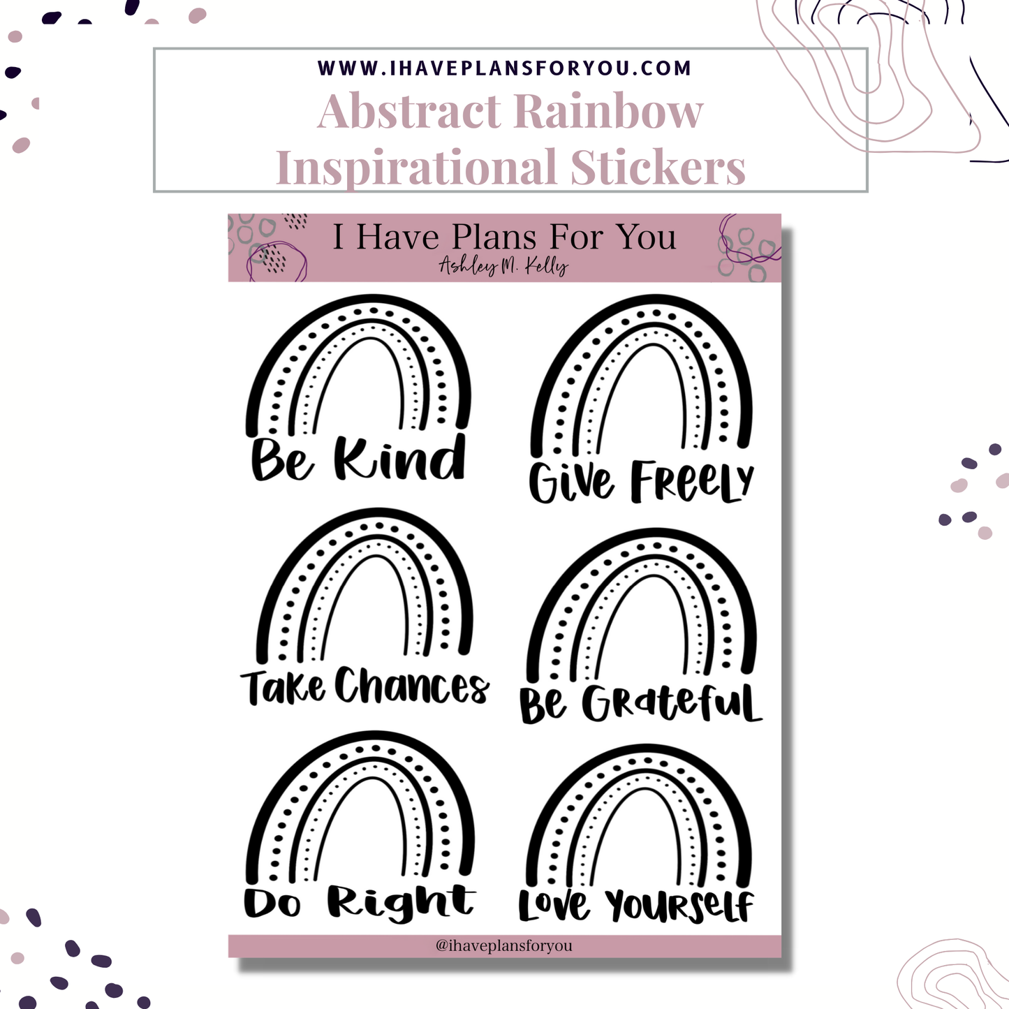 Abstract Moths and Moods Sticker Set