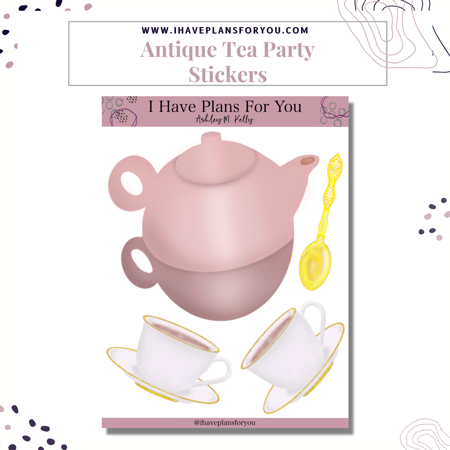 Antique Holiday Alcohol Ink Sticker Set