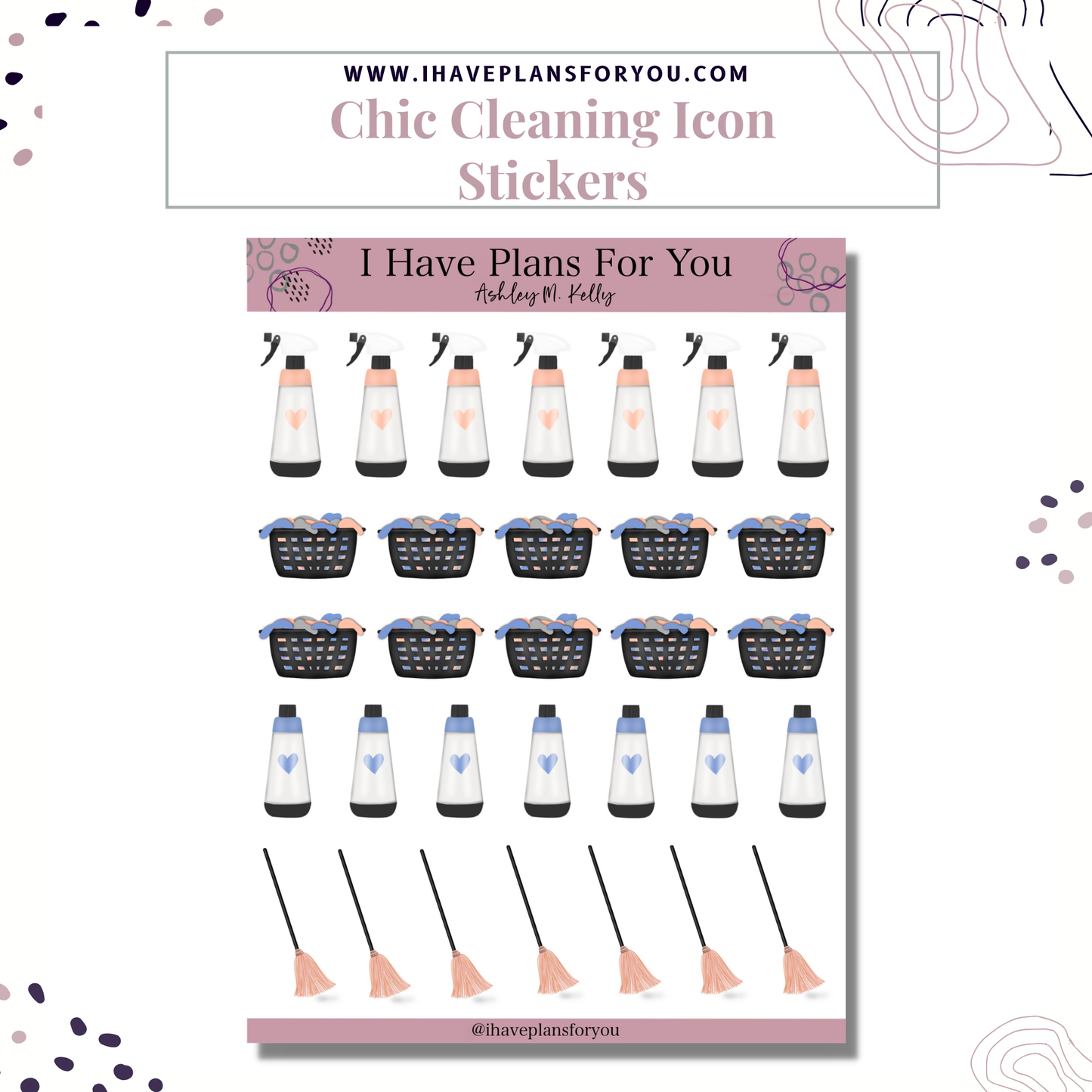 Chic Cleaning Sticker Set