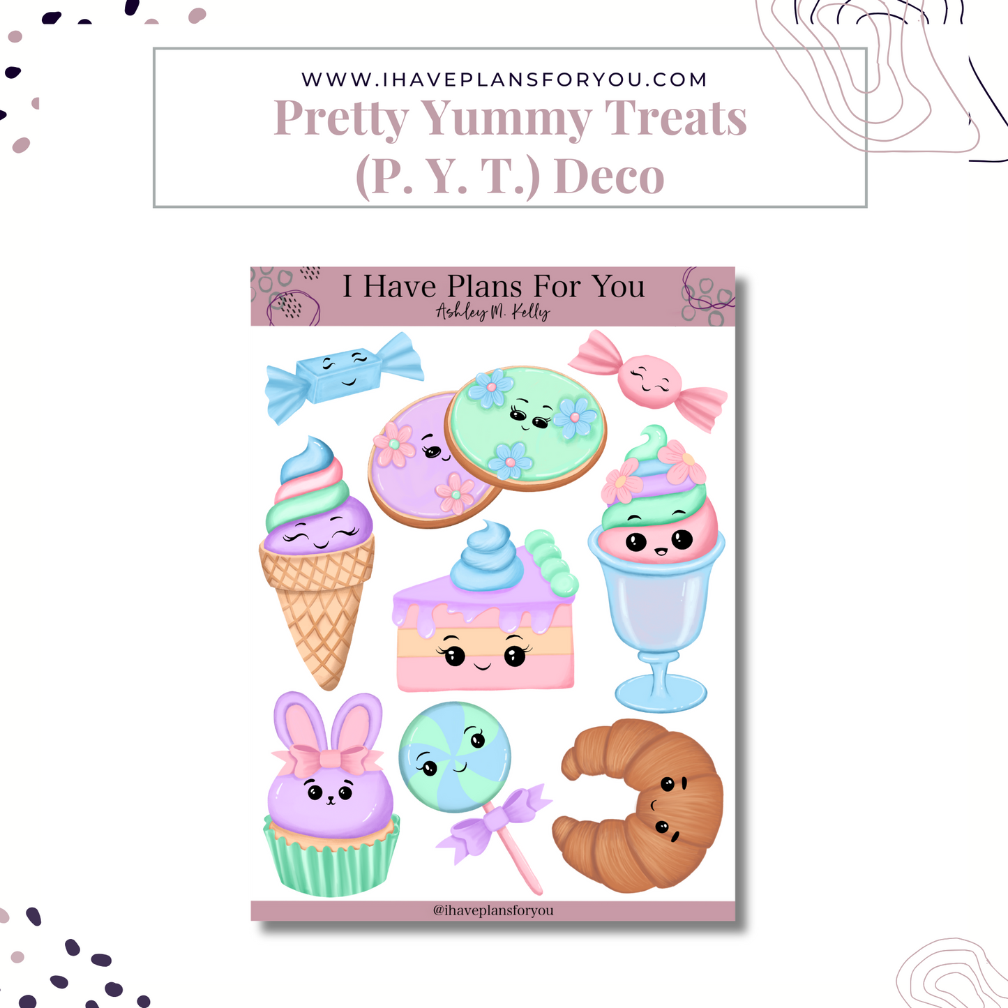 Pretty Yummy Treats (P.Y.T.) Stickers