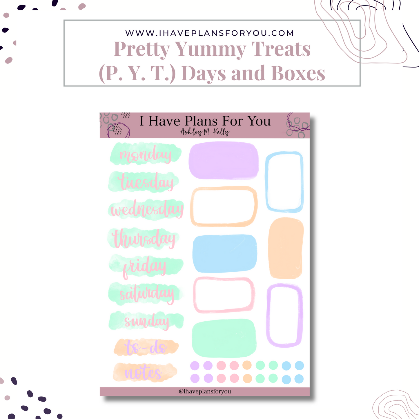 Pretty Yummy Treats (P.Y.T.) Stickers