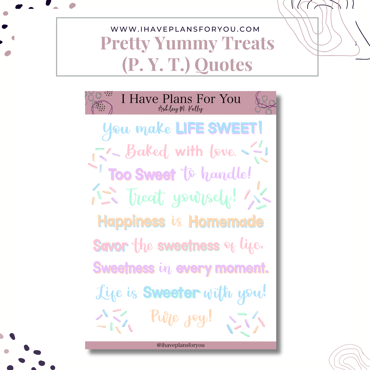 Pretty Yummy Treats (P.Y.T.) Stickers