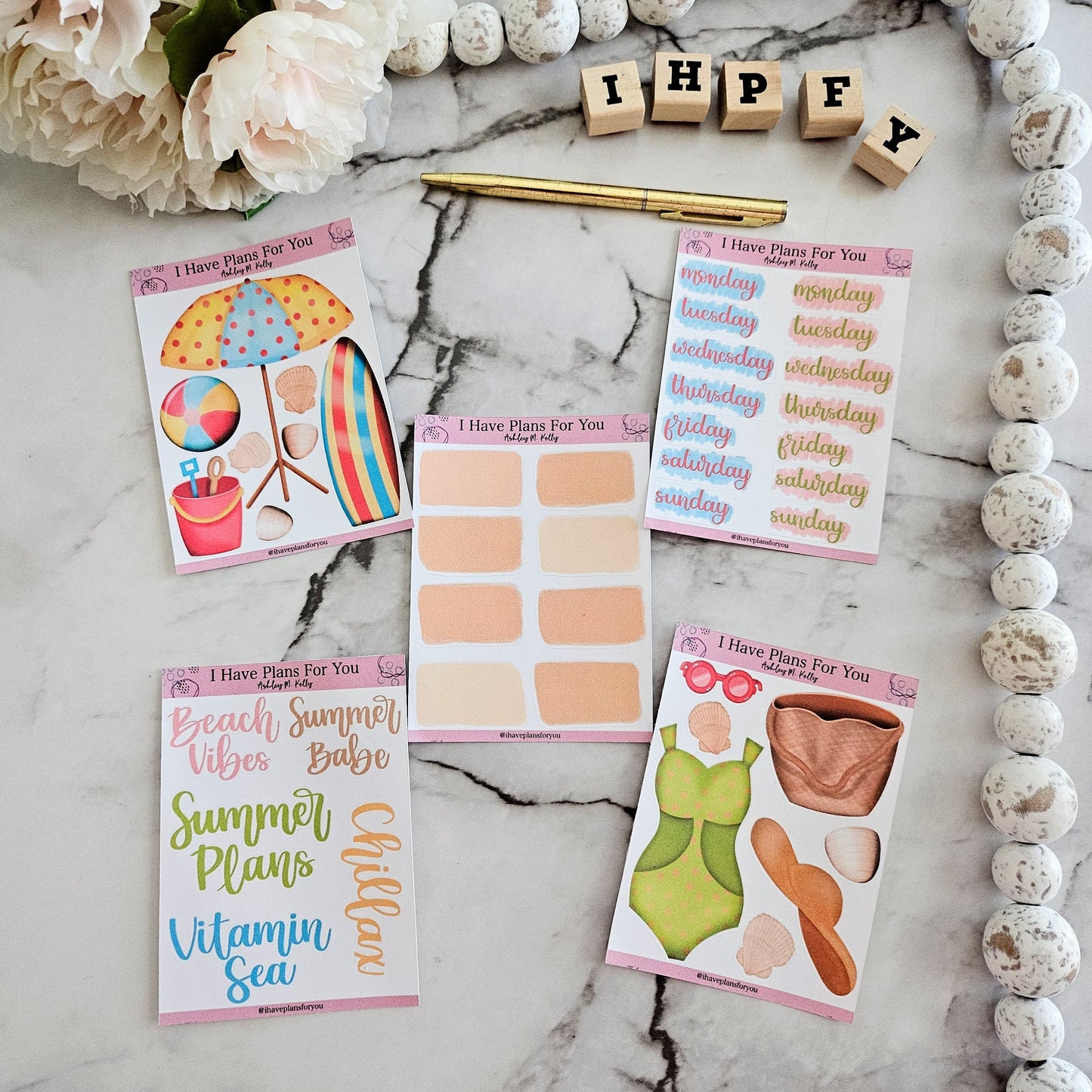 Summer Seaside Escape Sticker Set