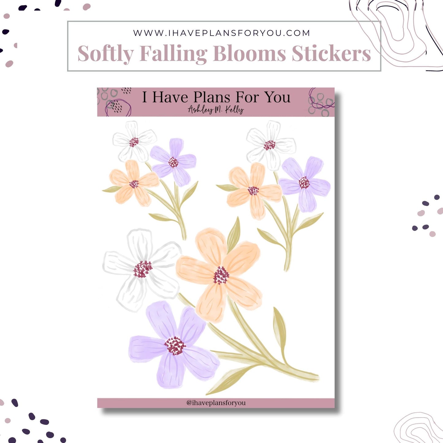 Softly Falling Blooms Sticker Set