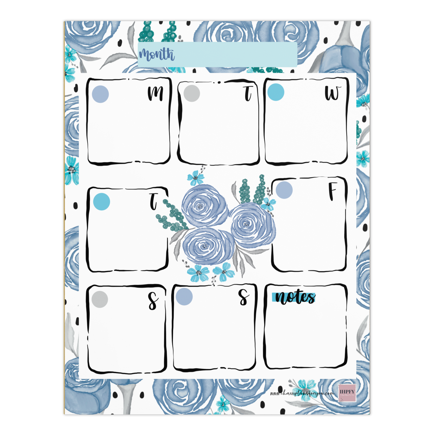 Floral Resilience Weekly Notepad
