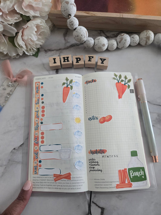 Carrot Snack Hobonichi Weeks Stickers