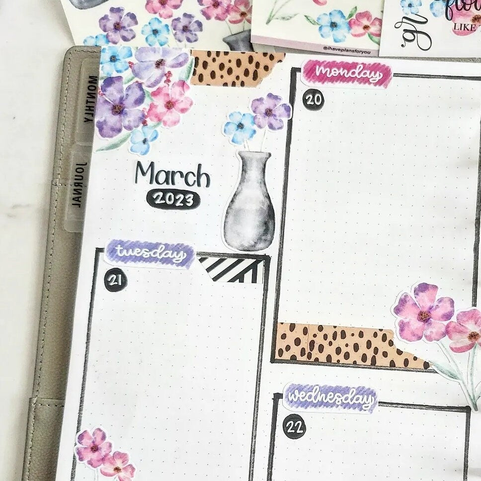 Handwritten Months of the Year Stickers