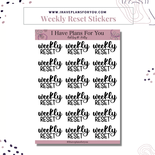 Weekly Reset Sticker Sheet