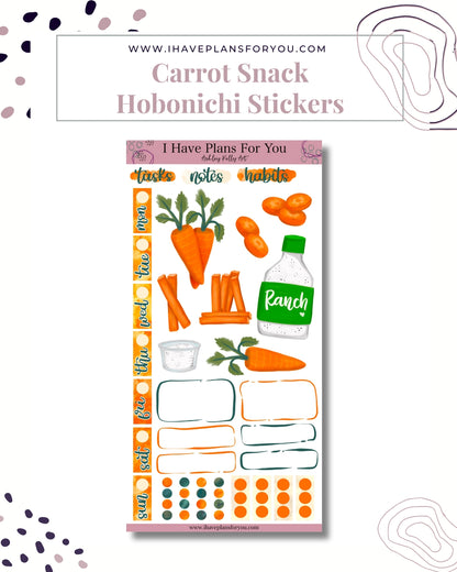 Carrot Snack Hobonichi Weeks Stickers