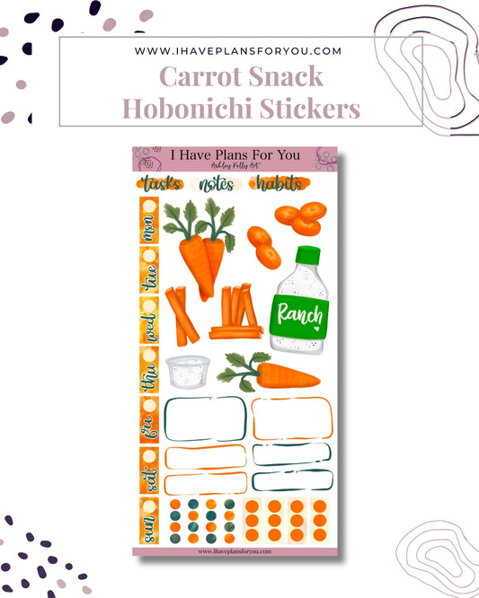 Carrot Snack Hobonichi Weeks Stickers
