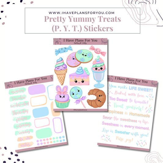 Pretty Yummy Treats (P.Y.T.) Stickers