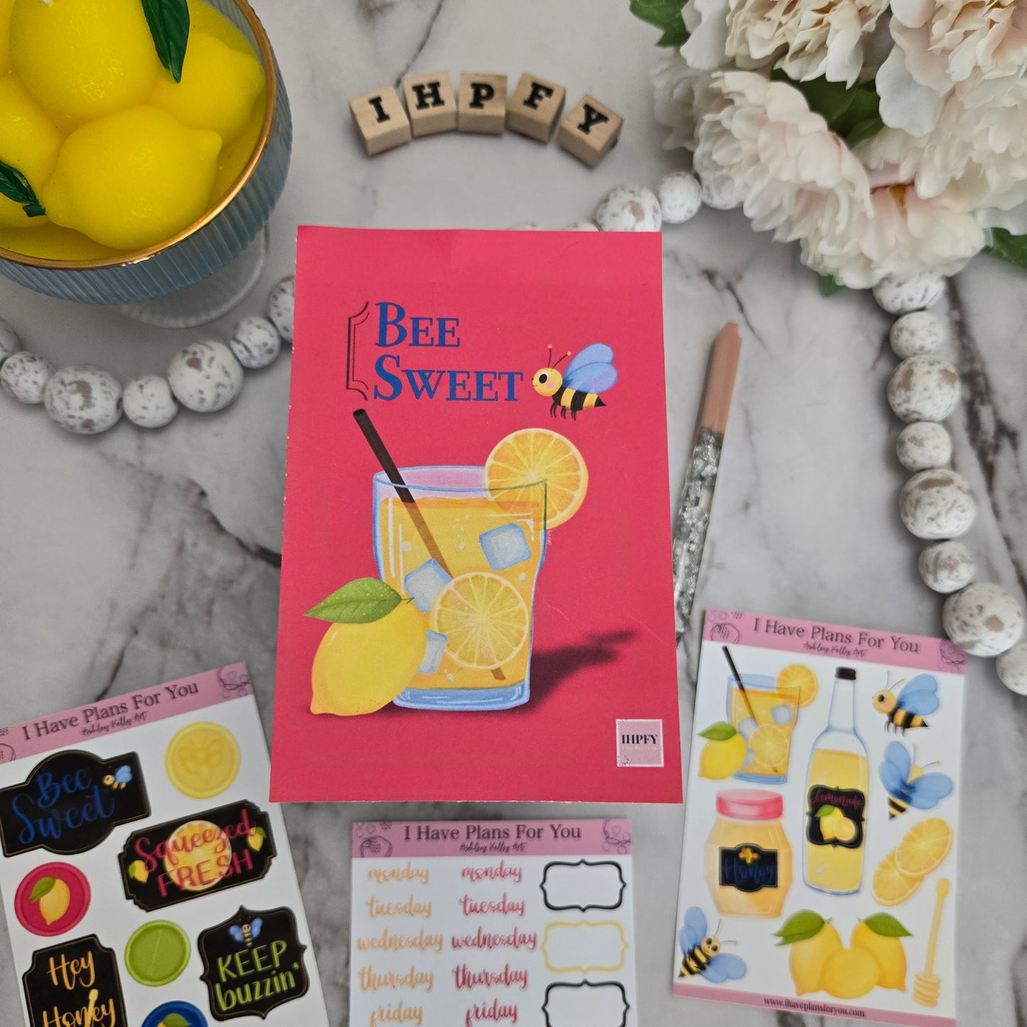 Bee Sweet Stickers and Mini Art Print