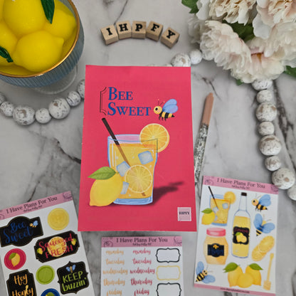 Bee Sweet Stickers and Mini Art Print