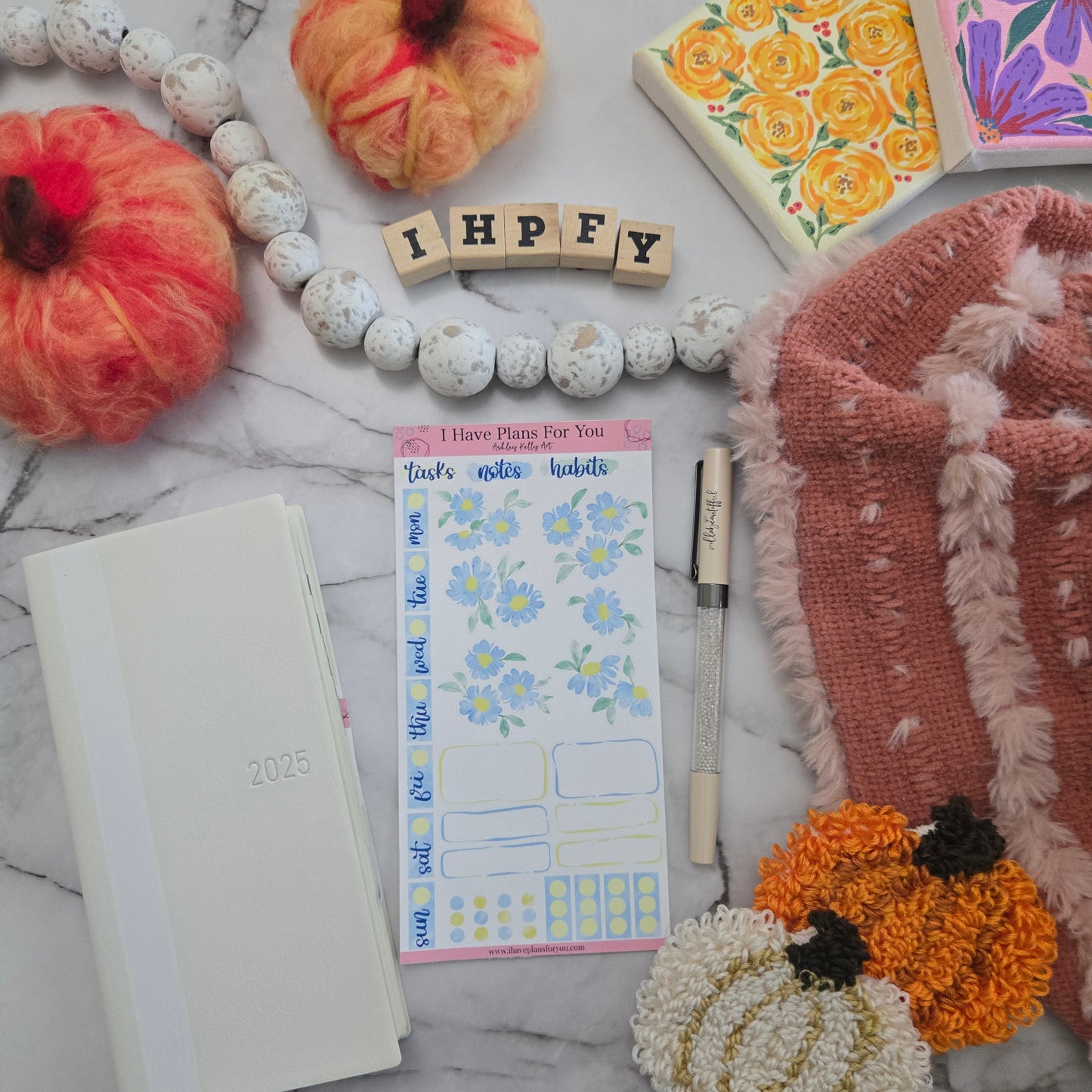 Azure Bloomlight Hobonichi Weeks Stickers