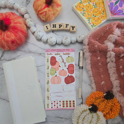 Earthy Leopard Pumpkins Hobonichi Weeks Stickers