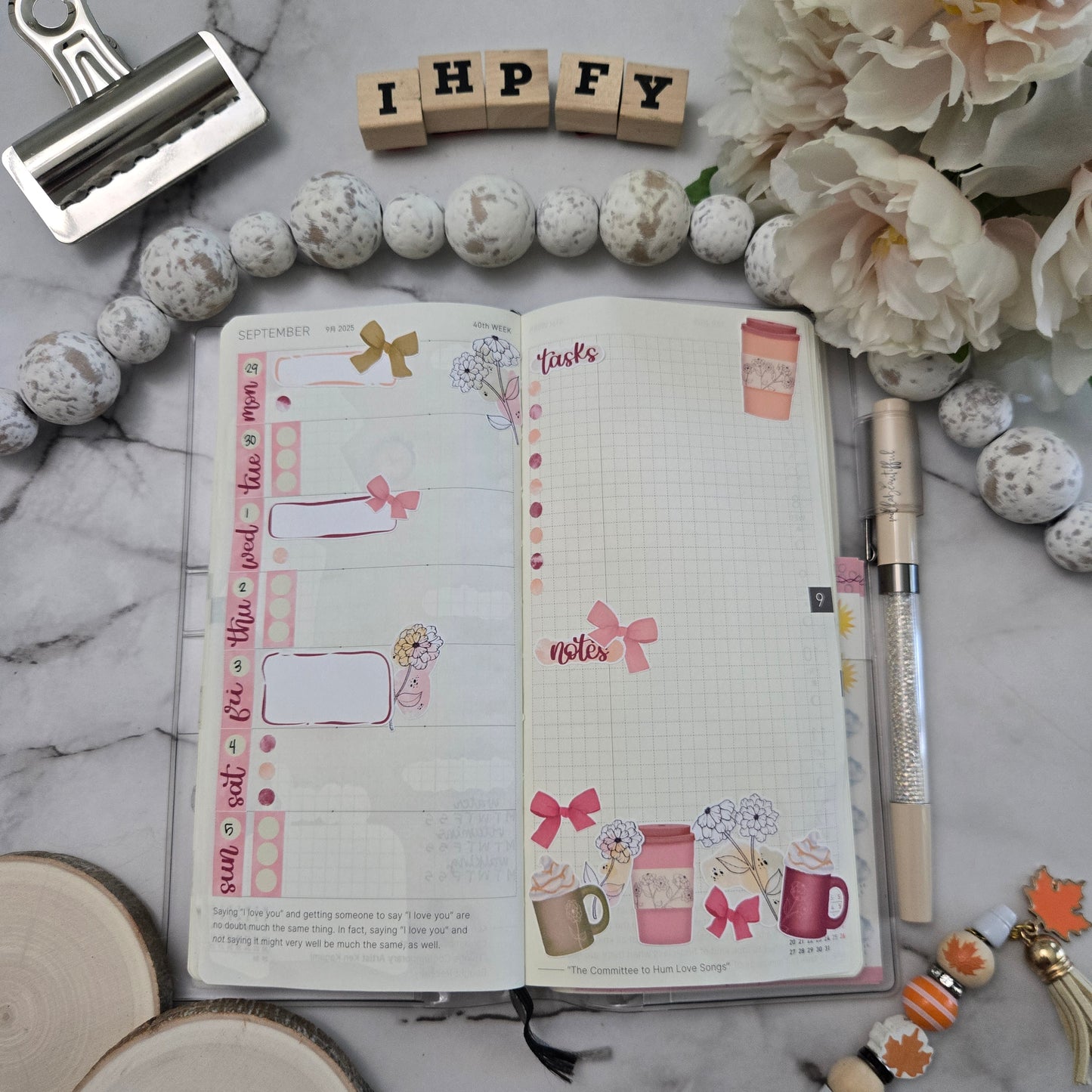 Antique Fall Hobonichi Weeks Stickers