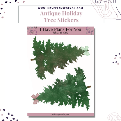 Antique Holiday Alcohol Ink Sticker Set