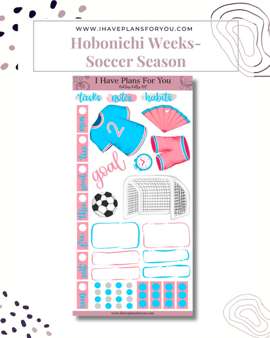 Soccer Season Hobonichi Weeks Stickers