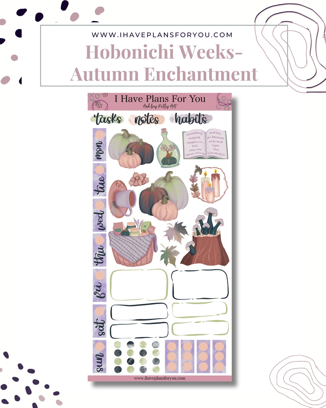 Autumn Enchantment Hobonichi Weeks Stickers