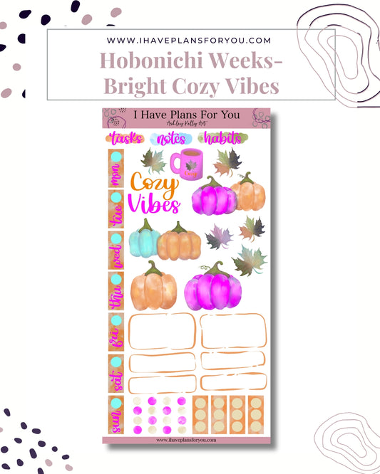 Bright Cozy Fall Hobonichi Weeks Stickers