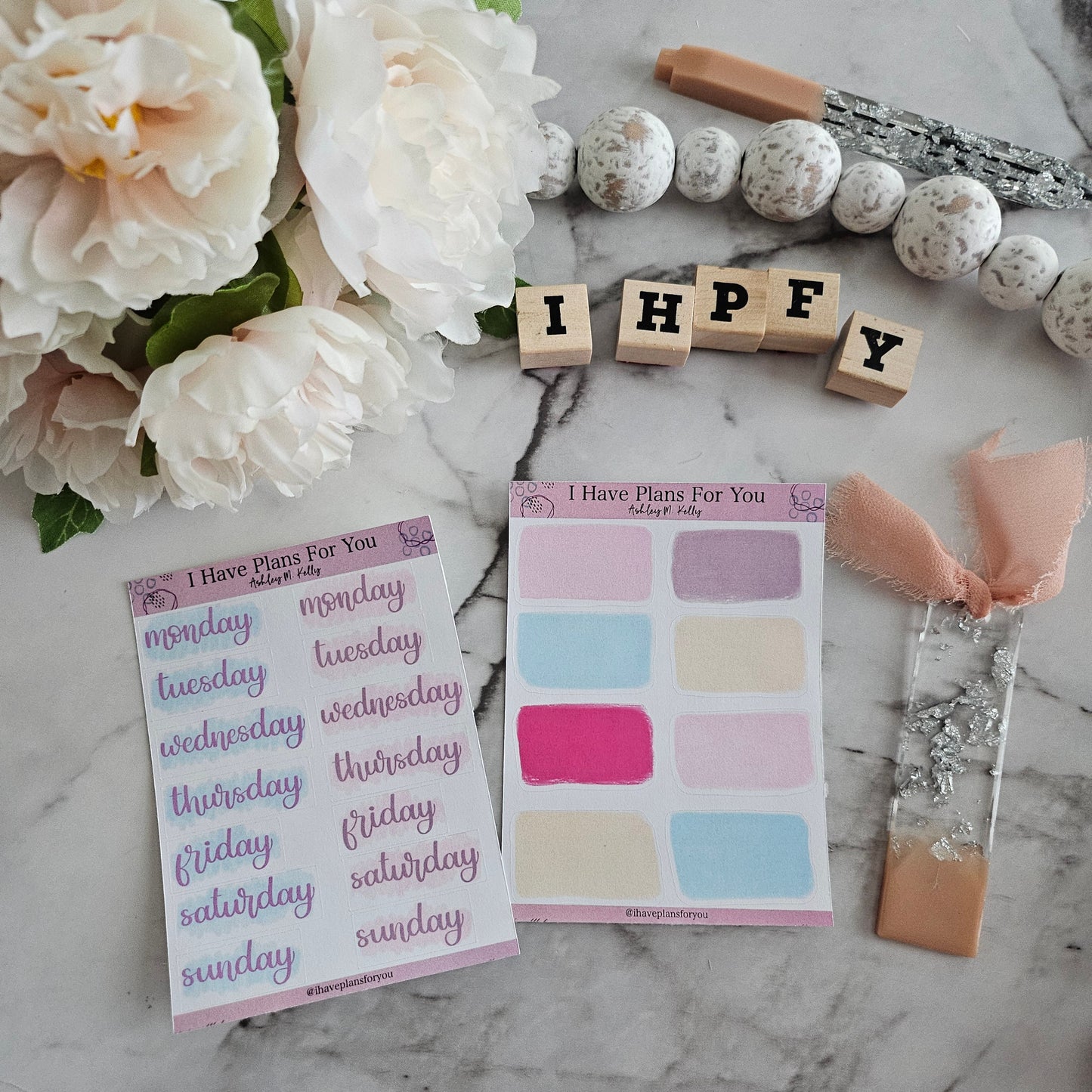 Macaron and Sip Social Sticker Set