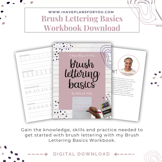 Brush Lettering Basics Workbook Download