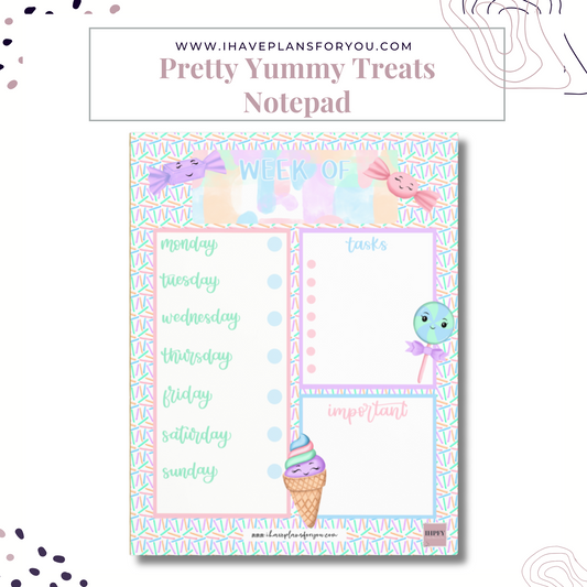 Pretty Yummy Treats Notepad