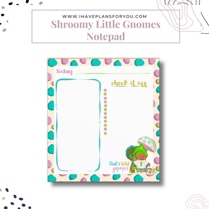 Shroomy Little Gnomes Notepad