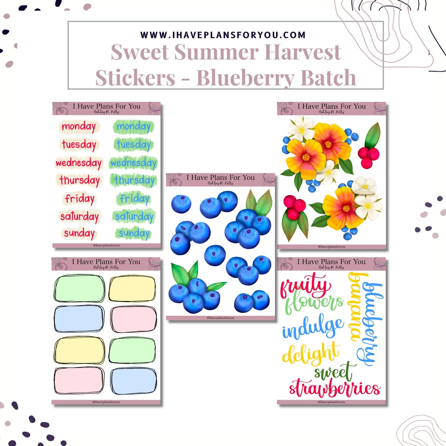 Sweet Summer Harvest Sticker Set