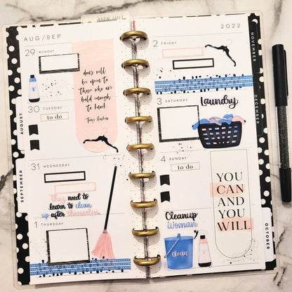 Chic Cleaning Sticker Set