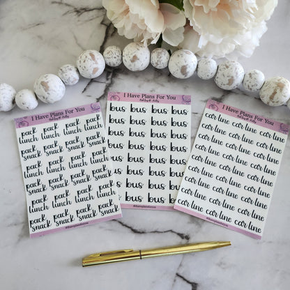 Car Line Sticker for Planner Mom Stickers