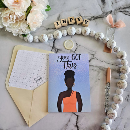 You Got This Confetti Girl Greeting Card