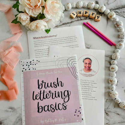 Brush Lettering Basics Workbook Download