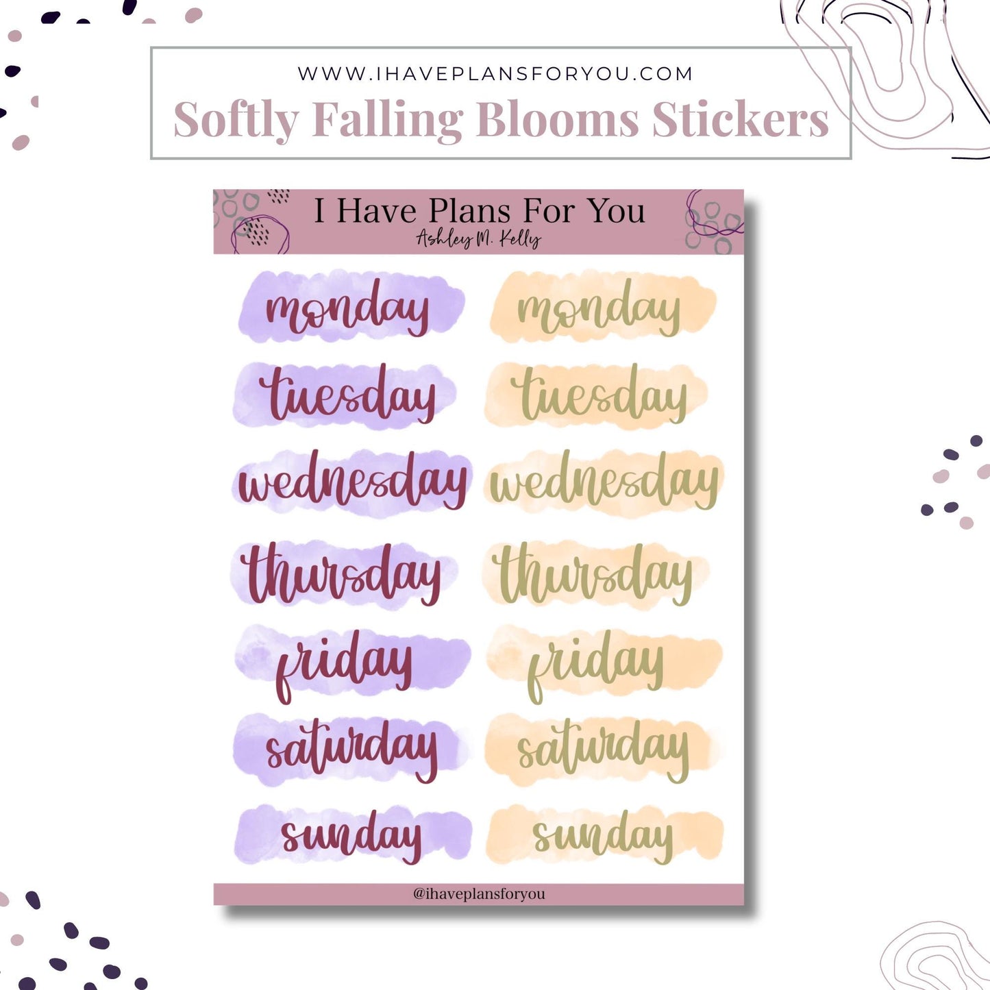 Softly Falling Blooms Sticker Set