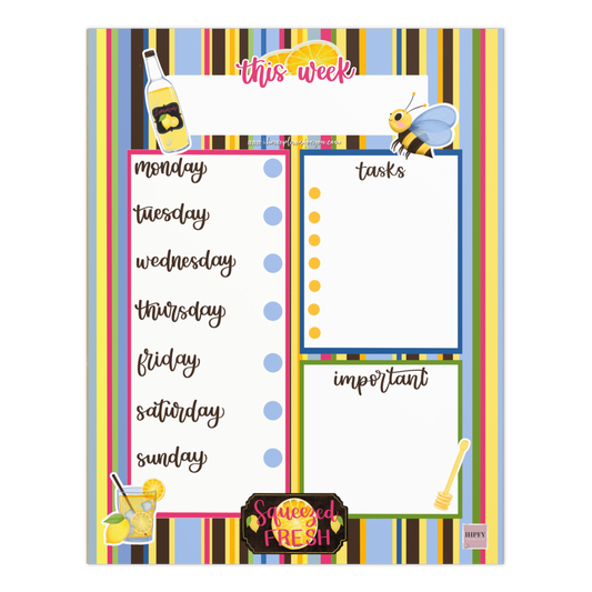 Bee Sweet Weekly Notepad