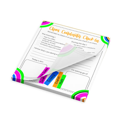 Chaos Coordinator Check-In Notepad
