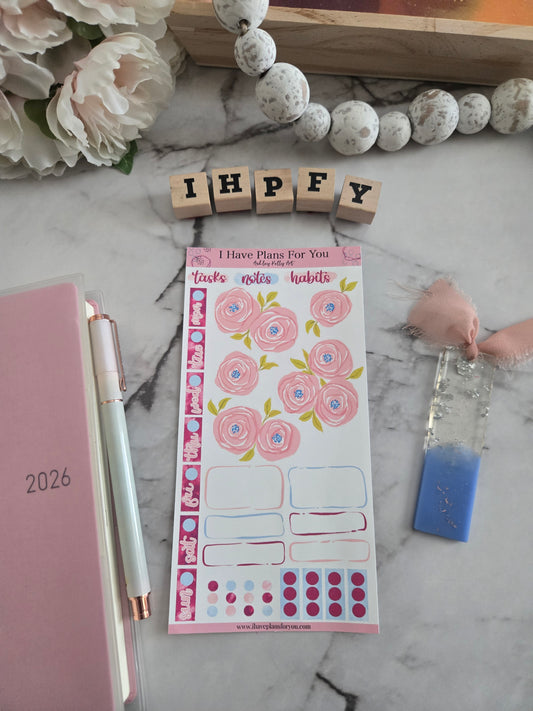 Pink Rose Hobonichi Weeks Stickers